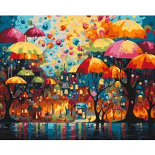 Esernyőpark - Számfestő készlet kereten 40x50