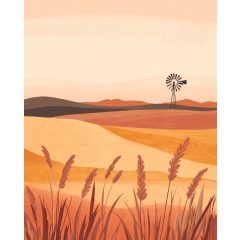 Búzamező - Számfestő készlet kereten 40x50