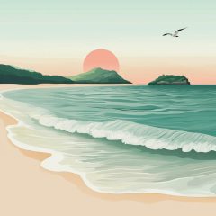 Nyugodtság partja - Számfestő készlet kereten 40x40