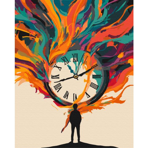 Im Strudel der Zeit - Malen-nach-Zahlen-Set auf Keilrahmen 40x50