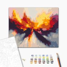 Absztrakt pillangó - Számfestő készlet kereten 40x50