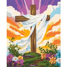 Virágzó hit - Számfestő készlet kereten 40x50