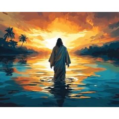 Lépések a fénybe - Számfestő készlet kereten 40x50