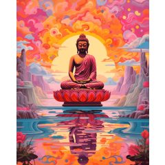 Buddha álma - Számfestő készlet kereten 40x50