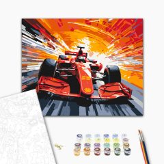 Fénysebességgel - Számfestő készlet kereten 40x50