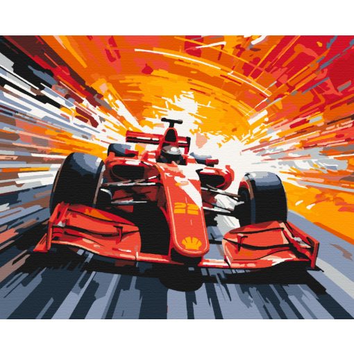 Fénysebességgel - Számfestő készlet kereten 40x50