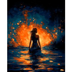 A tó titka - Számfestő készlet kereten 40x50