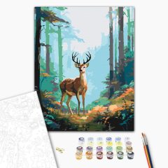 Erdőőrség - Számfestő készlet kereten 40x50