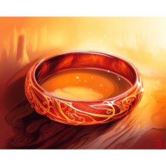 Egy Gyűrű - Számfestő készlet kereten 40x50