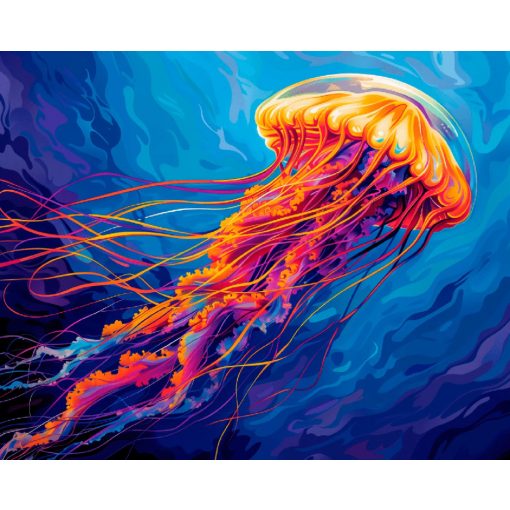 Neonmedúza - Számfestő készlet kereten 40x50