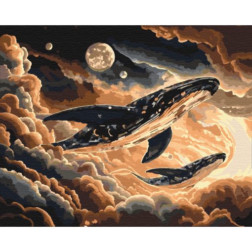 Weltraum-Riesen - Malen-nach-Zahlen-Set auf Keilrahmen 40x50