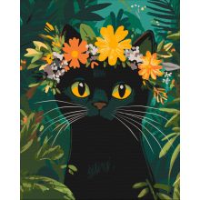 Tavaszi cica - Számfestő készlet kereten 40x50