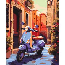 Egy megálló Itáliában - Számfestő készlet kereten 40x50