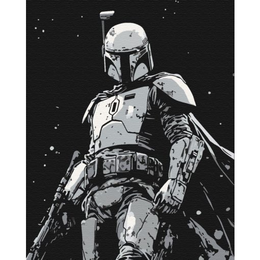 Der Kopfgeldjäger - Malen-nach-Zahlen-Set auf Keilrahmen 40x50