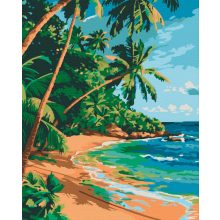 Napos trópusi sziget - Számfestő készlet kereten 40x50