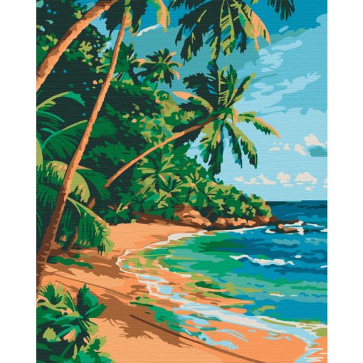 Napos trópusi sziget - Számfestő készlet kereten 40x50