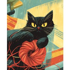 Fonalvadász - Számfestő készlet kereten 40x50