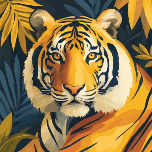 Csodálatos tigris - Számfestő készlet kereten 40x40