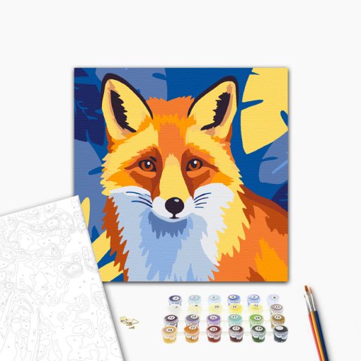 Róka - Számfestő készlet kereten 40x40