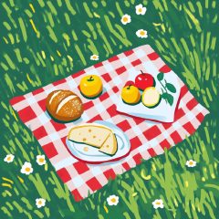 Piknik délután - Számfestő készlet kereten 40x40