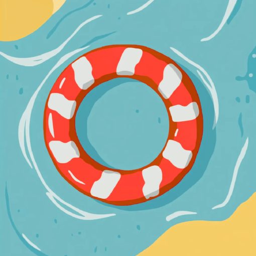 Úszógumi - Számfestő készlet kereten 40x40