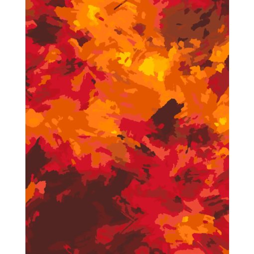 Absztrakt ősz - Számfestő készlet kereten 40x50