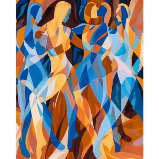 Táncoló lelkek - Számfestő készlet kereten 40x50