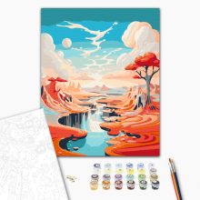 Sivatagi délibáb - Számfestő készlet kereten 40x50