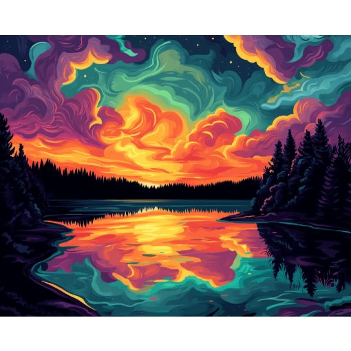 Víztükör - Számfestő készlet kereten 40x50