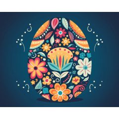 Húsvéti tojás - Számfestő készlet kereten 40x50