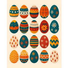 Tojás gyűjtemény - Számfestő készlet kereten 40x50