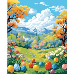 Tojásvadászat - Számfestő készlet kereten 40x50