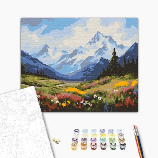 Elvarázsolt rét - Számfestő készlet kereten 40x50