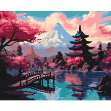 Örök Fuji - Számfestő készlet kereten 40x50