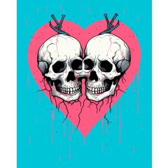 Örök szerelem - Számfestő készlet kereten 40x50