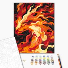 Lángsárkány - Számfestő készlet kereten 40x50