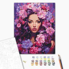 Virág szimfónia - Számfestő készlet kereten 40x50