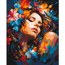 Virágzó szerelem - Számfestő készlet kereten 40x50