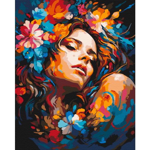 Virágzó szerelem - Számfestő készlet kereten 40x50