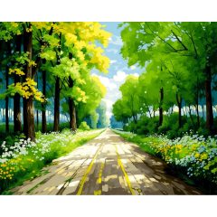 Erdei út - Számfestő készlet kereten 40x50