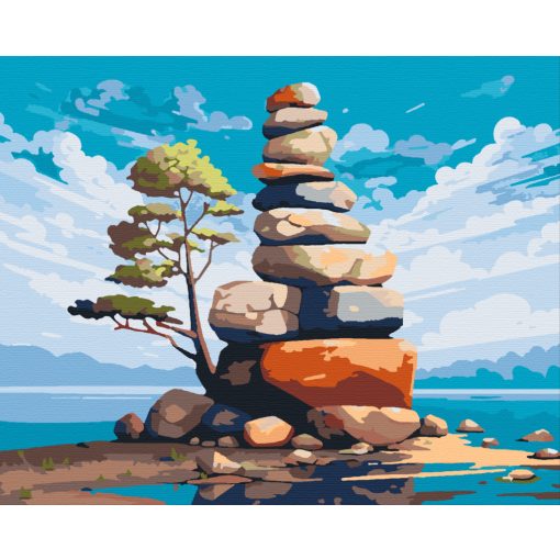 Egyensúly - Számfestő készlet kereten 40x50