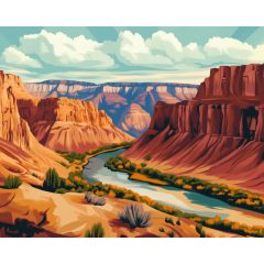  Grand Canyon Nemzeti Park - Számfestő készlet kereten 40x50