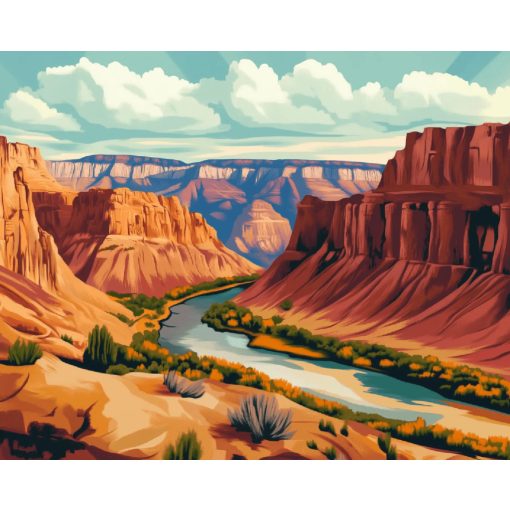 Grand Canyon Nemzeti Park - Számfestő készlet kereten 40x50
