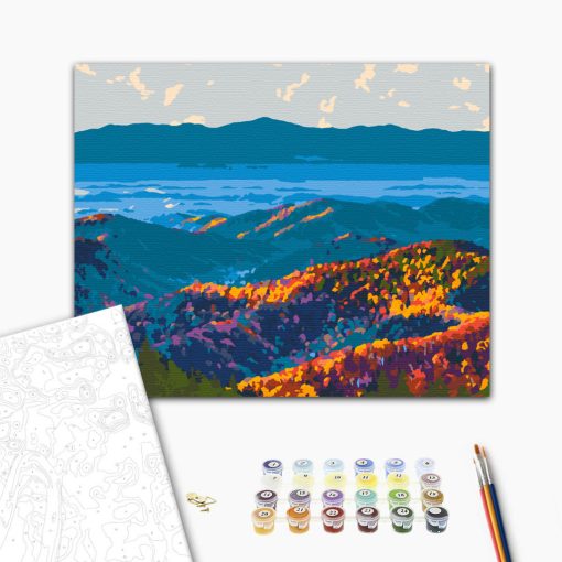 Great Smoky Mountains Nemzeti Park - Számfestő készlet kereten 40x50