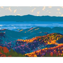Great Smoky Mountains Nemzeti Park - Számfestő készlet kereten 40x50