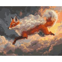 Himmlischer Fuchs - Malen-nach-Zahlen-Set auf Keilrahmen 40x50