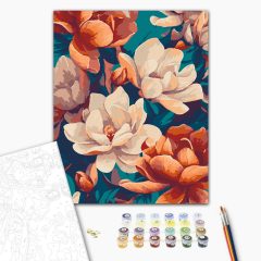 Határtalan virágzás - Számfestő készlet kereten 40x50