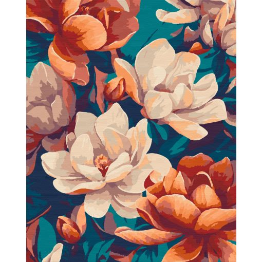 Határtalan virágzás - Számfestő készlet kereten 40x50