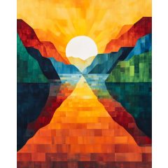 Napkelte - Számfestő készlet kereten 40x50