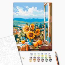 Vidéki aranyóra - Számfestő készlet kereten 40x50